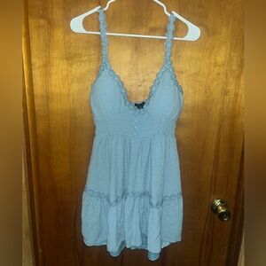 Rue21 Blue Textured Button-Up Top